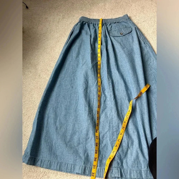 90’s Lands’end high waist cotton mid length  a rise skirt - Picture 9 of 9